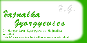 hajnalka gyorgyevics business card